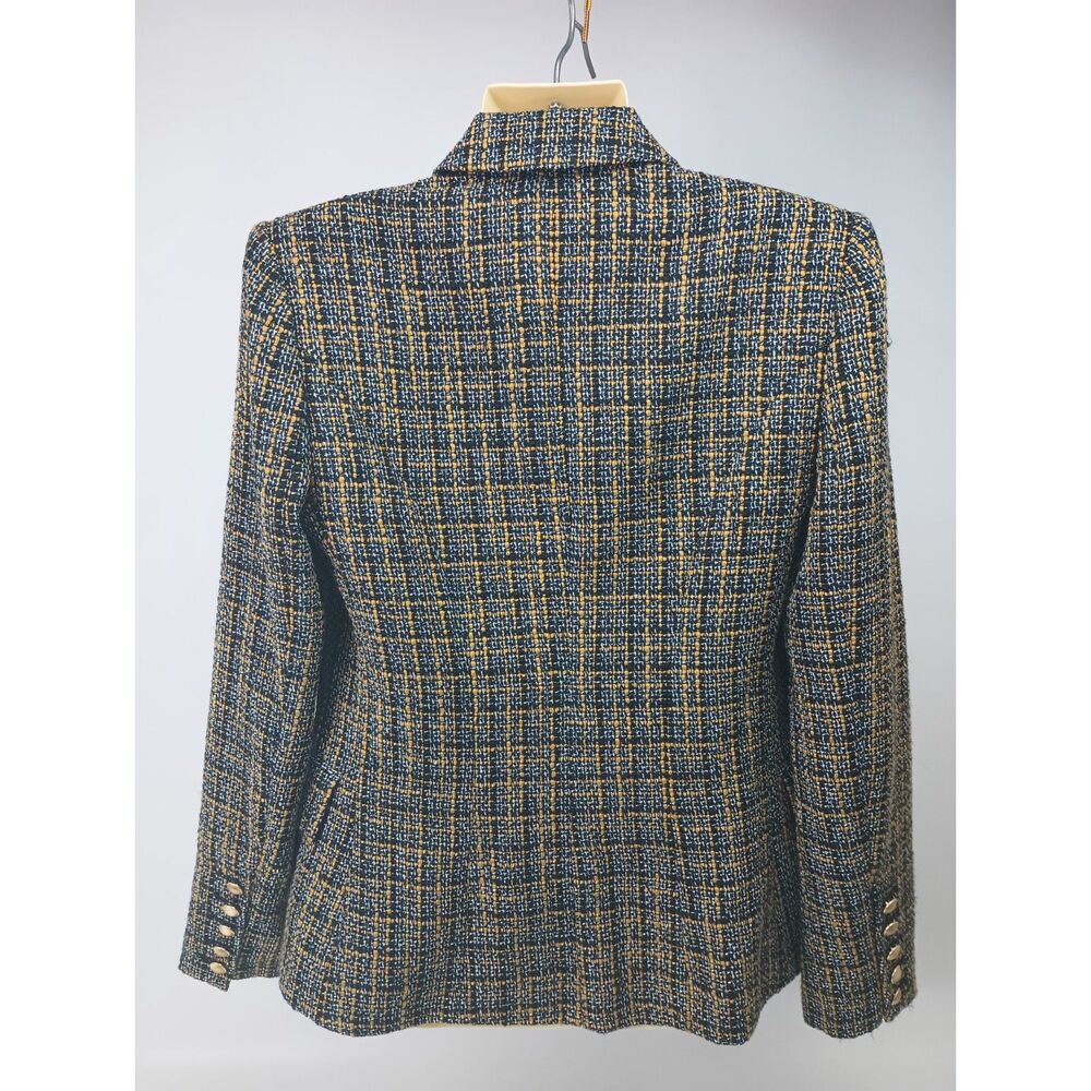L'Agence Women's Kenzie Double-Breasted Tweed Blazer Size 2 - Picture 4 of 7